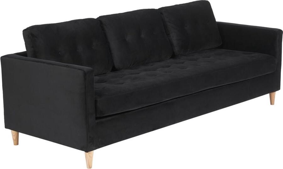 House Nordic Marino bank 3 persoons velours zwart - Foto 2