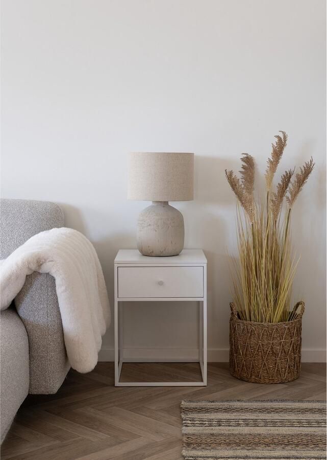 House Nordic Nachtkastje Vita 1 Lade Wit 40x40x55 cm