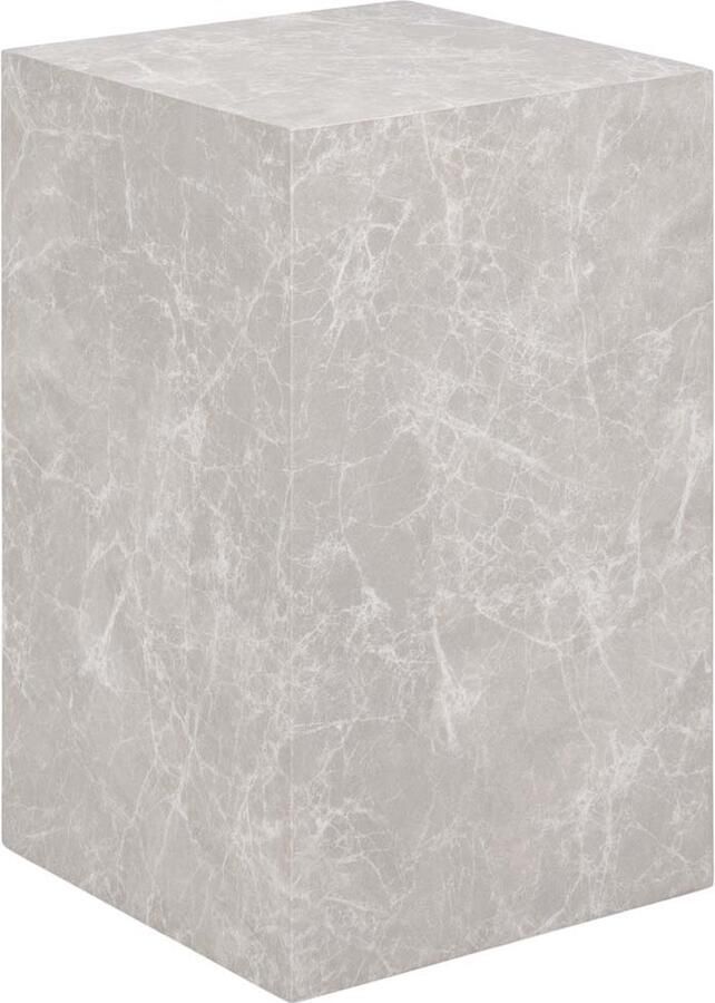 Housenordic EMOB Bijzettafel Prague 30x30x50 cm marmerlook House Nordic Hoektafels Beige MDF Hoektafels Op voorraad - Foto 2