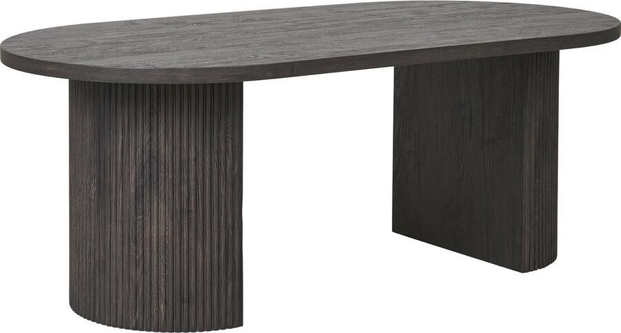 Giga Meubel House Nordic Salontafel Ovaal Donkerbruin MDF 60x120x45cm Boavista