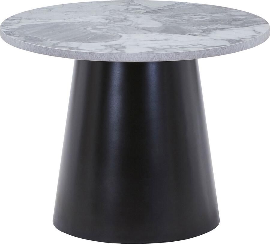 House Nordic Salontafel Brito Marmerlook Grijs Zwart Ø60cm