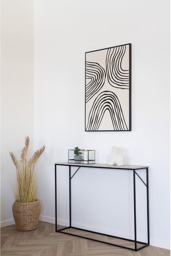 House Nordic Sidetable Vita Travertinlook 110x26x80cm