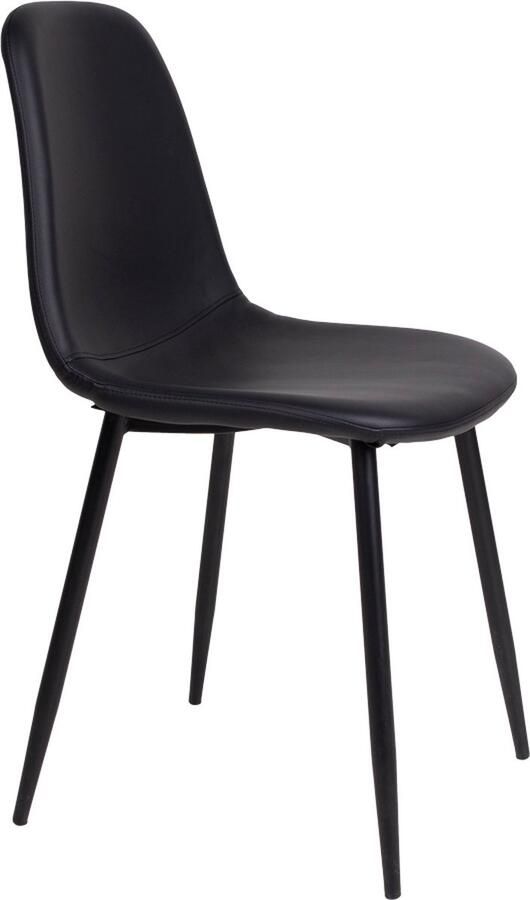 Giga Meubel House Nordic Eetkamerstoel Zwart Kunstleer Zithoogte 48cm Stockholm - Foto 2
