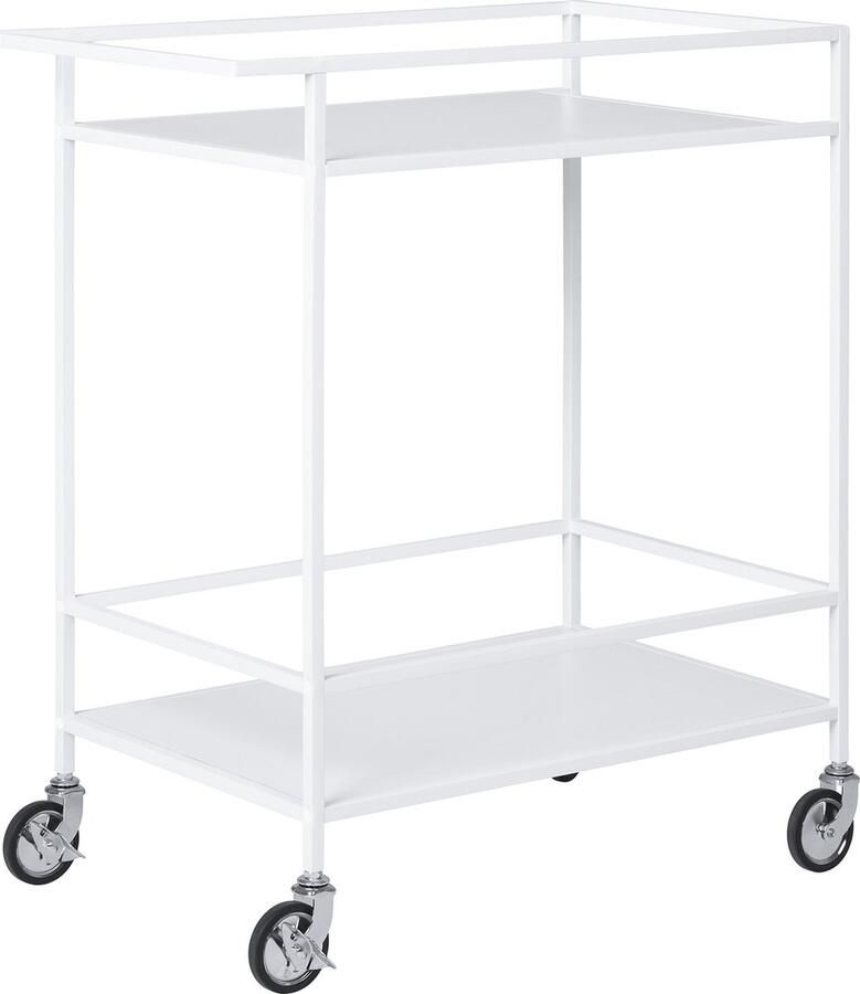 House Nordic Trolley Vita 68x40x79cm Wit Met Wielen