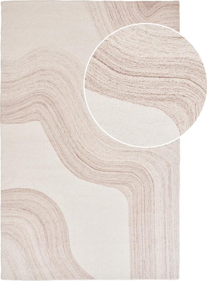 House Nordic Vloerkleed Surat 160x230cm Lichtbruin Wol