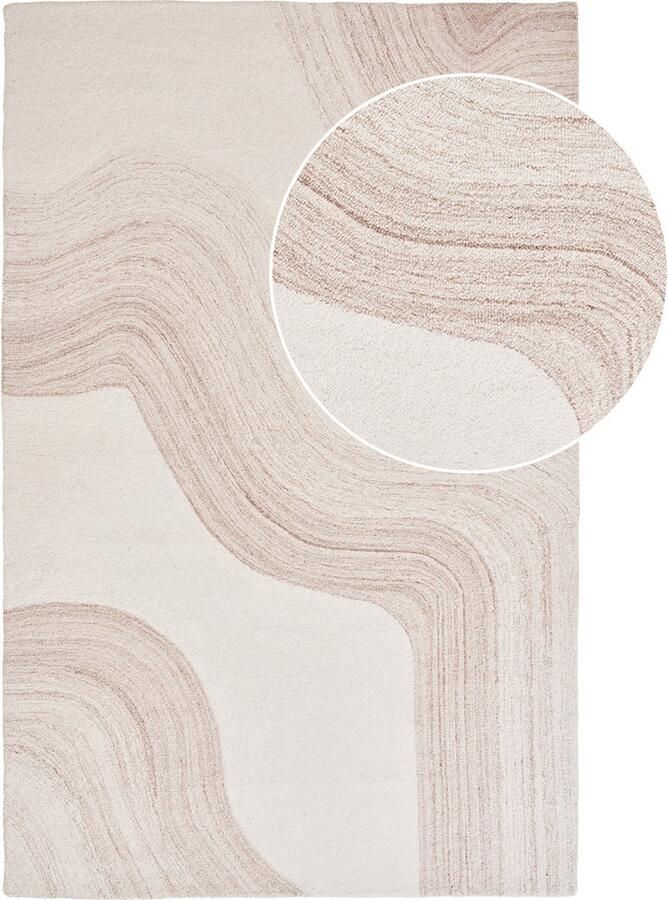 House Nordic Vloerkleed Surat 200x300cm Lichtbruin Wol