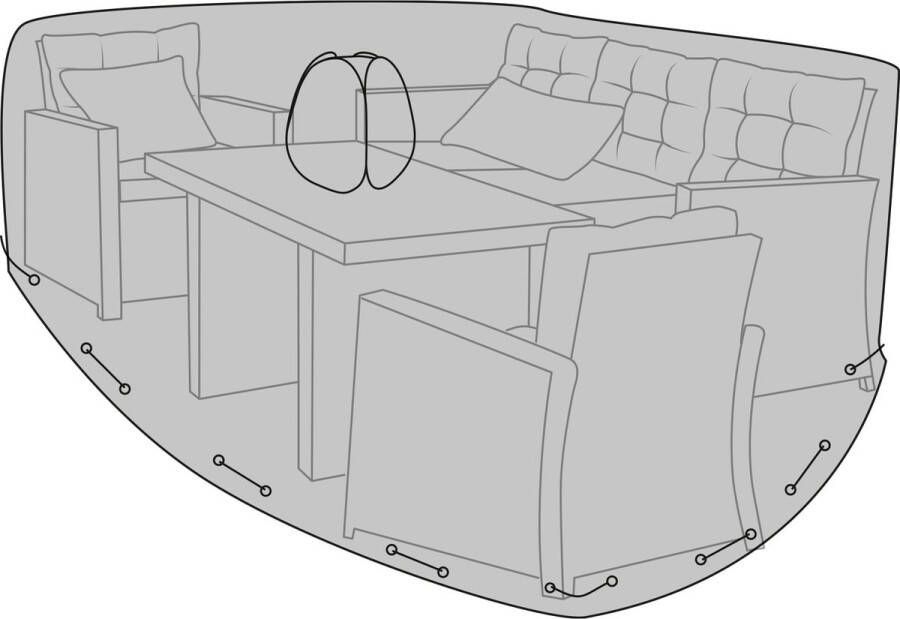 House Nordic Meubelhoes (Lounge)banken Zwart Polyester 210x180x95cm