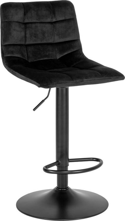 House Nordic Middelfart Bar Chair Bar chair in black velvet with black legs HN1207