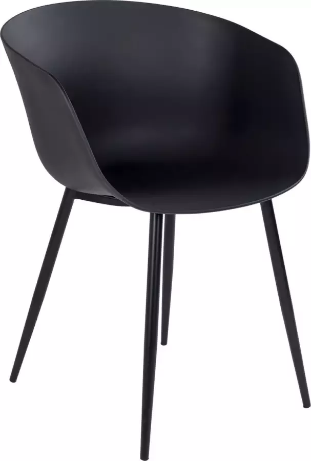 House Nordic Roda Dining Chair in black with black legs