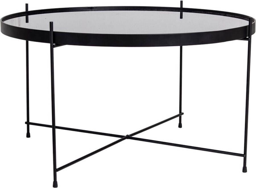 Giga Meubel House Nordic Venezia Salontafel Zwart Gepoedercoat Staal Met Glas ø70xh40cm - Foto 2