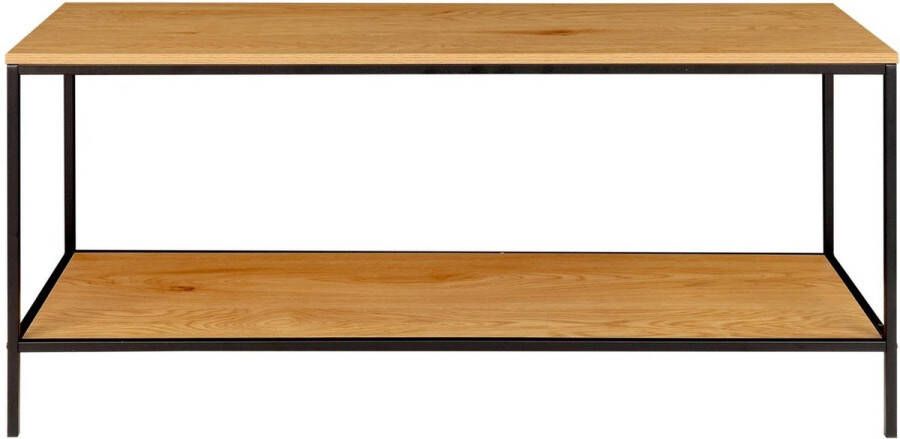 House Nordic Tv-meubel Avery met 2 planken eikenkleur en zwart - Foto 3