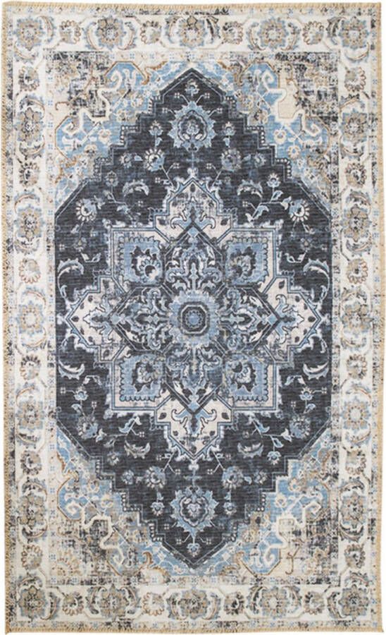 House Nordic Vloerkleed Havana Blauw 160x230cm