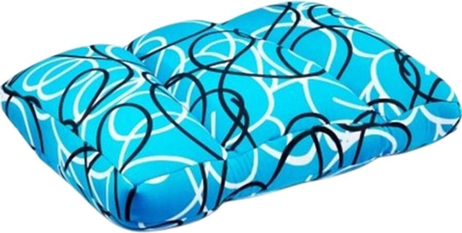 House of Healthbrands Kuschelmaxx hoofdkussen tegen nekklachten Blauw design Stevig en zacht kussen met mooie print. Gevuld met microgranulaat vormvast en wasbaar. Ideaal voor op de bank bed of op reis. Afmeting 60 x 40 cm. 3 zones