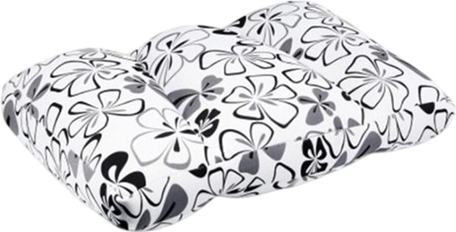 House of Healthbrands Kuschelmaxx hoofdkussen tegen nekklachten Bloemen nero design Stevig en zacht kussen met mooie print. Gevuld met microgranulaat vormvast en wasbaar. Ideaal voor op de bank bed of op reis. Afmeting 60 x 40 cm. 3 zones