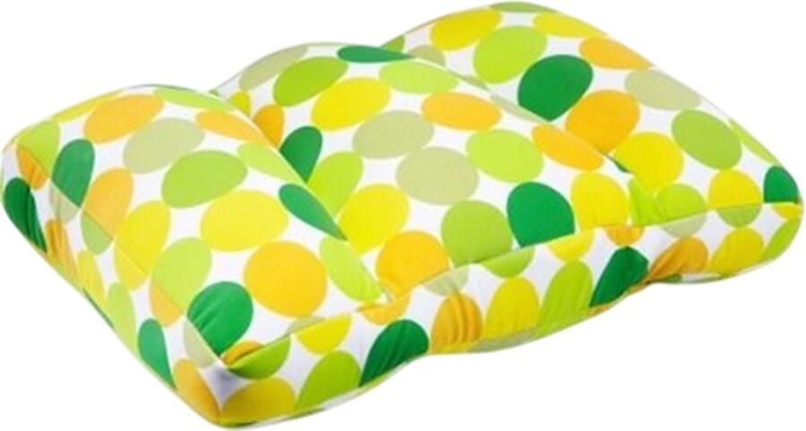 House of Healthbrands Kuschelmaxx hoofdkussen tegen nekklachten Geel design Stevig en zacht kussen met mooie print. Gevuld met microgranulaat vormvast en wasbaar. Ideaal voor op de bank bed of op reis. Afmeting 60 x 40 cm. 3 zones