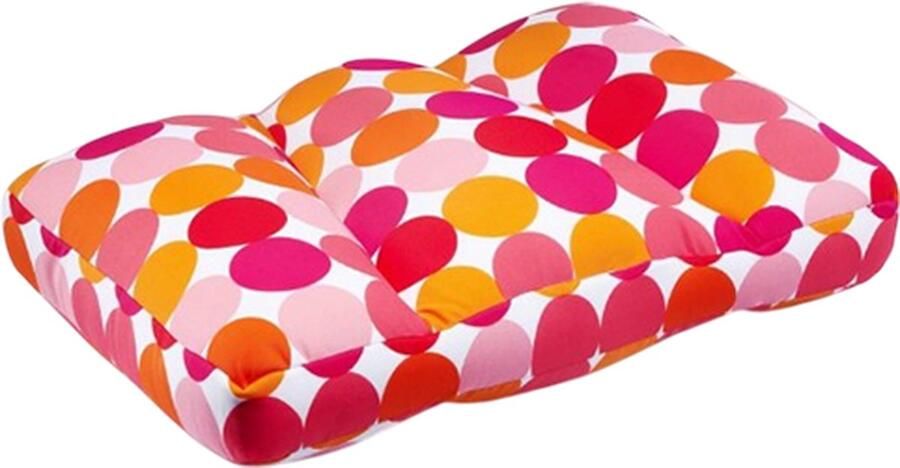 House of Healthbrands Kuschelmaxx hoofdkussen tegen nekklachten Oranje design Stevig en zacht kussen met mooie print. Gevuld met microgranulaat vormvast en wasbaar. Ideaal voor op de bank bed of op reis. Afmeting 60 x 40 cm. 3 zones