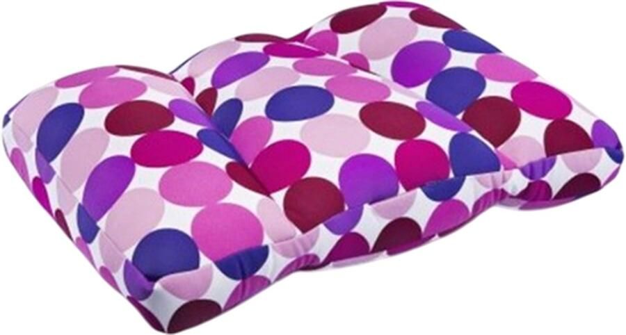 House of Healthbrands Kuschelmaxx hoofdkussen tegen nekklachten Violet design Stevig en zacht kussen met mooie print. Gevuld met microgranulaat vormvast en wasbaar. Ideaal voor op de bank bed of op reis. Afmeting 60 x 40 cm. 3 zones