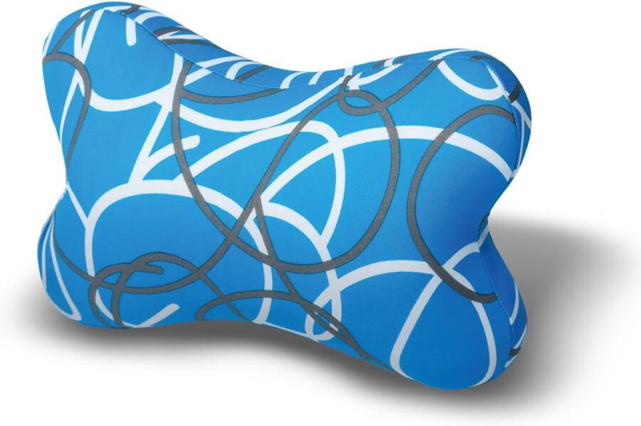 House of Healthbrands Kuschelmaxx kussen Sierkussen gevlinderd 22 x 33 cm blauw gelijnd-design Stevig en zacht Mooie print Gevuld met microgranulaat Vormvast & Wasbaar Ideaal voor op de bank bed auto of op reis Inclusief Wasnet