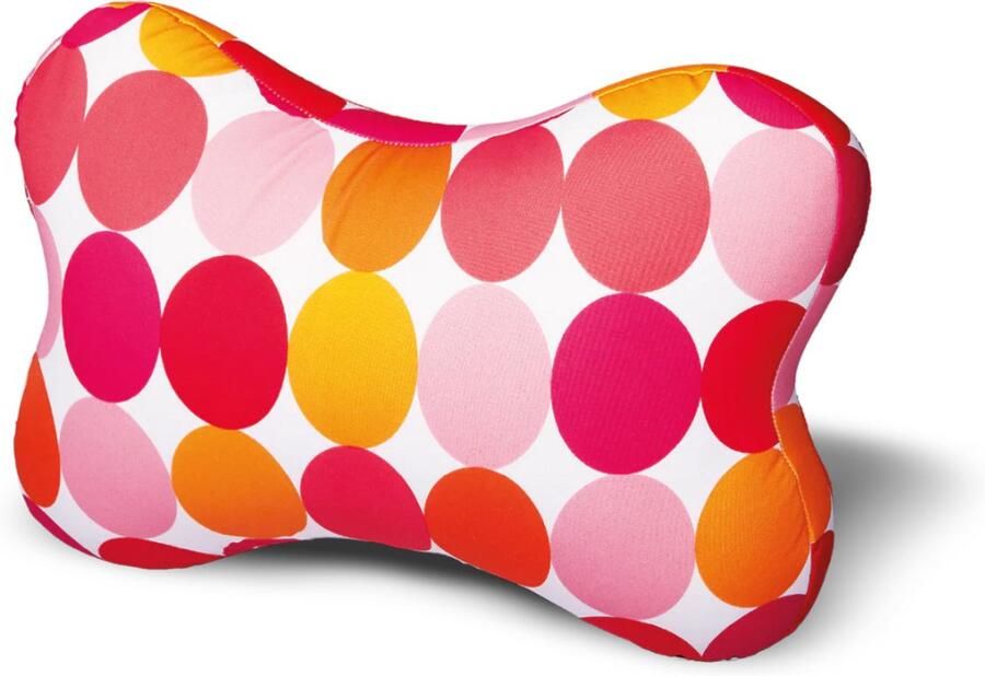 House of Healthbrands Kuschelmaxx kussen Sierkussen gevlinderd 22 x 33 cm punkte orange-design Stevig en zacht Mooie print Gevuld met microgranulaat Vormvast & Wasbaar Ideaal voor op de bank bed auto of op reis Inclusief Wasnet