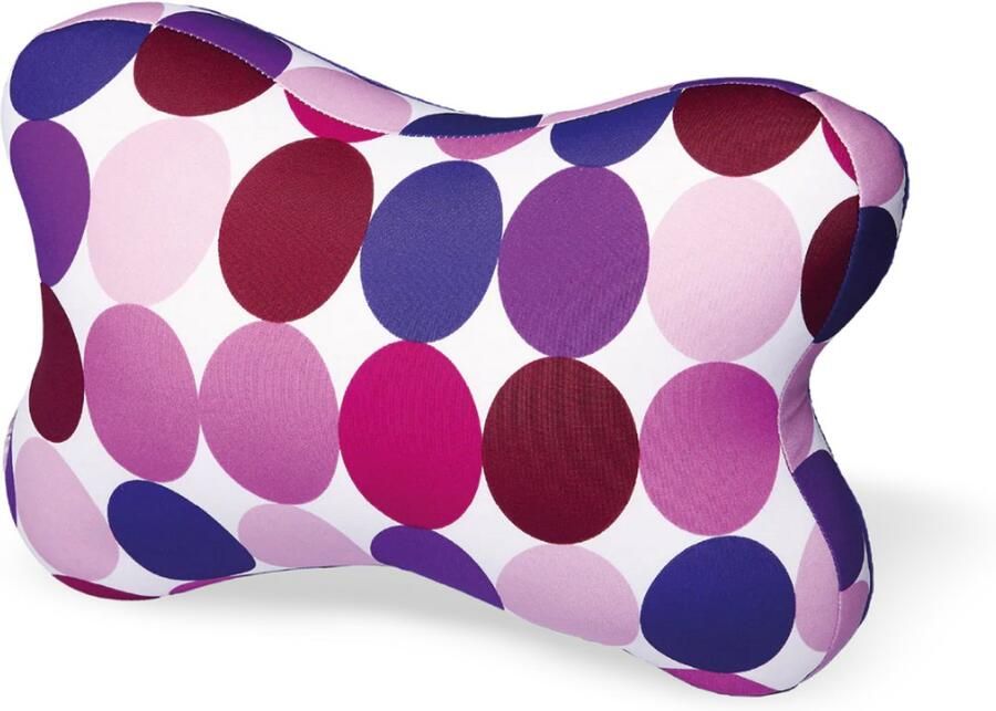 House of Healthbrands Kuschelmaxx kussen Sierkussen gevlinderd 22 x 33 cm punkte violet-design Stevig en zacht Mooie print Gevuld met microgranulaat Vormvast & Wasbaar Ideaal voor op de bank bed auto of op reis Inclusief Wasnet