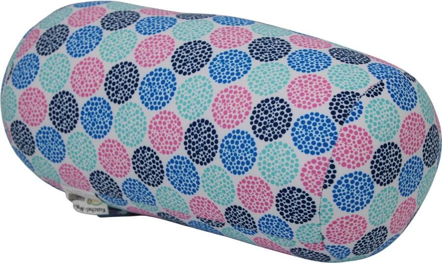 House of Healthbrands Kuschelmaxx Rolkussen Sierkussen Rond Cilinder 17 x 33 cm Flower star-design Stevig en zacht Mooie print Gevuld met microgranulaat Vormvast & Wasbaar Ideaal voor op de bank bed auto of op reis Inclusief Wasnet