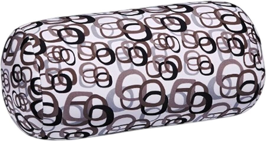 House of Healthbrands Kuschelmaxx Rolkussen Sierkussen Rond Cilinder 17 x 33 cm Square-design Stevig en zacht Mooie print Gevuld met microgranulaat Vormvast & Wasbaar Ideaal voor op de bank bed auto of op reis Inclusief Wasnet
