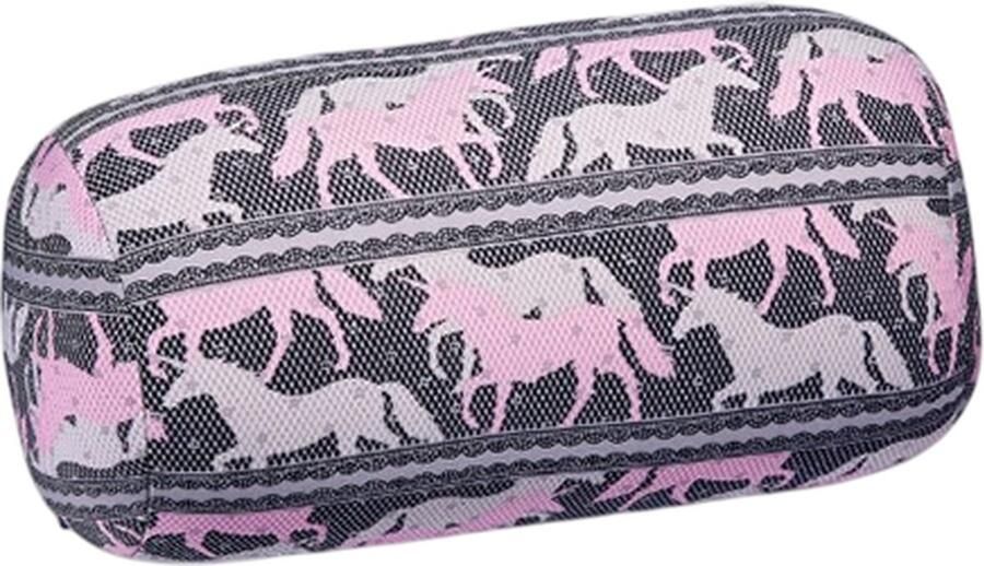 House of Healthbrands Kuschelmaxx Rolkussen Sierkussen Rond Cilinder 17 x 33 cm Einhorn-design Stevig en zacht Mooie print Gevuld met microgranulaat Vormvast & Wasbaar Ideaal voor op de bank bed auto of op reis Inclusief Wasnet