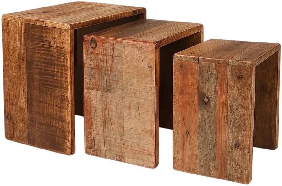 House of Nature Bijzettafelset Timber Trio