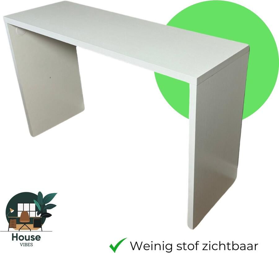 House Vibes Sidetable wit Eiken look Wandtafel Haltafel 120*40*75cm