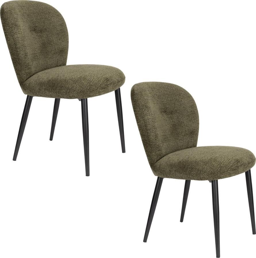 Housecraft Living Housecraft Alaz Eetkamerstoelen Groen Set van 2