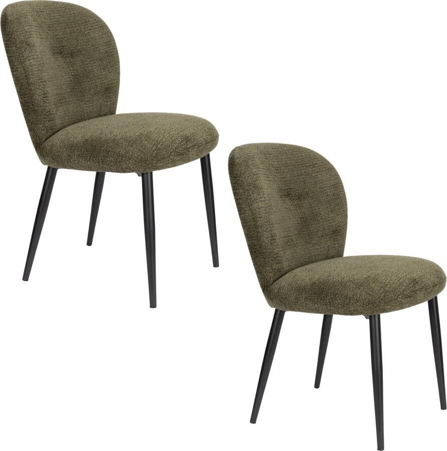 Housecraft Living Housecraft Alaz Eetkamerstoelen Groen Set van 2 - Foto 2