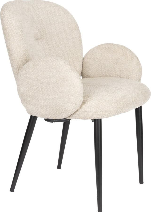 Housecraft Living Housecraft Alaz Eetkamerstoelen met armleuning Off-white Set van 2 - Foto 2