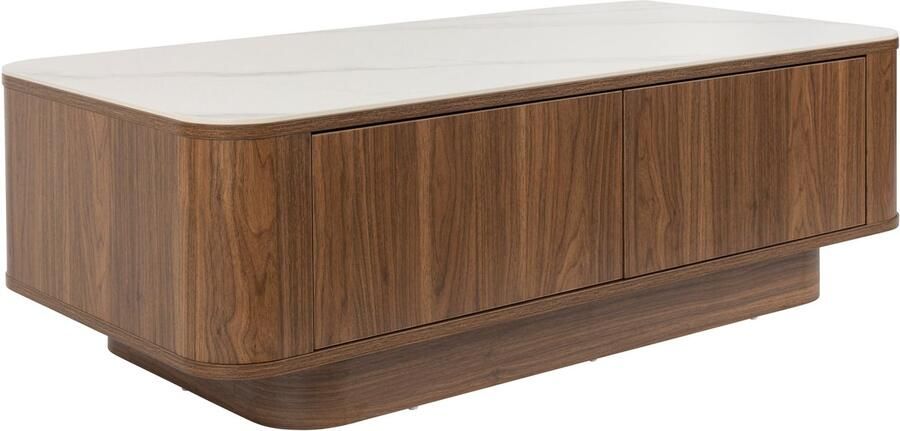 Housecraft living Almira Ladekast Hout Marmerlook Walnootkleur Bruin - Foto 3