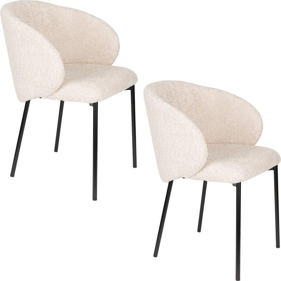 Housecraft Living Housecraft Ayle Eetkamerstoelen Off White Set van 2