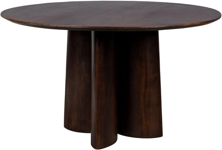 Housecraft living Balder Eettafel Rond 130 cm Mango Hout Bruin