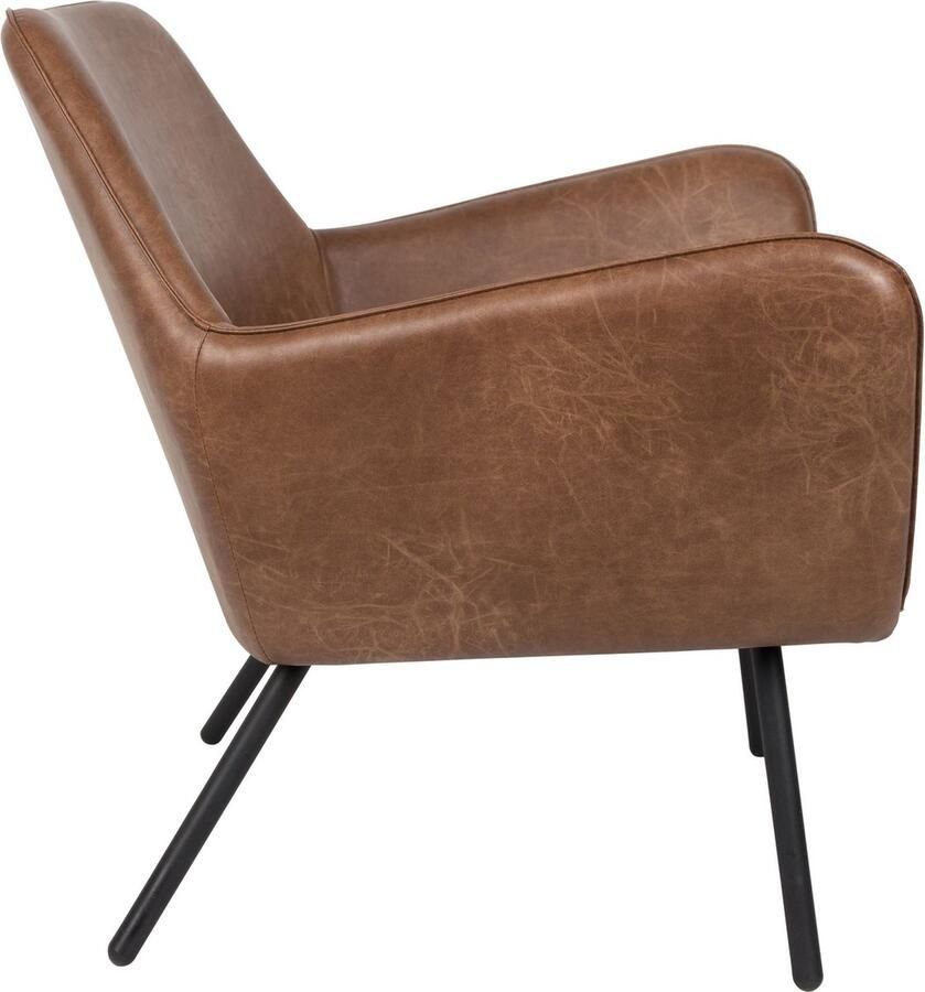 24Designs Luzo stoel Bon 80 x 78 cm leer staal bruin - Foto 2