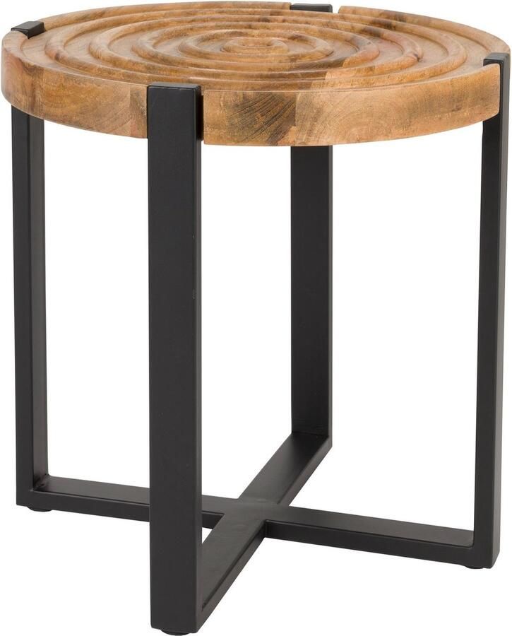 Housecraft living Buz Bijzettafel Rond 40 cm Mangohout Bruin}