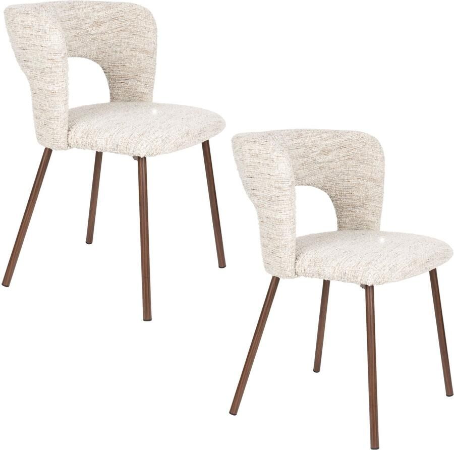 Housecraft Living eetkamerstoelen Chelsea beige (set van 2)