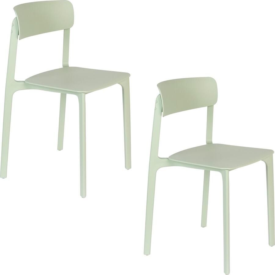 Housecraft Living Housecraft Clive Eetkamerstoelen Tuinstoelen Lichtgroen Set van 4