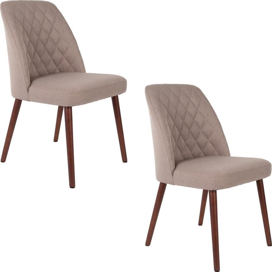 Housecraft Living Housecraft Conway Eetkamerstoelen Beige Set van 2