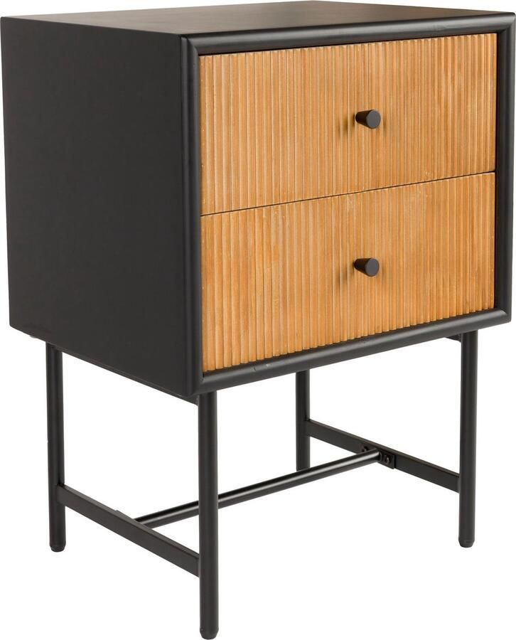 Housecraft Living Housecraft Coztilla Bijzettafel Nachtkastje Zwart Bruin