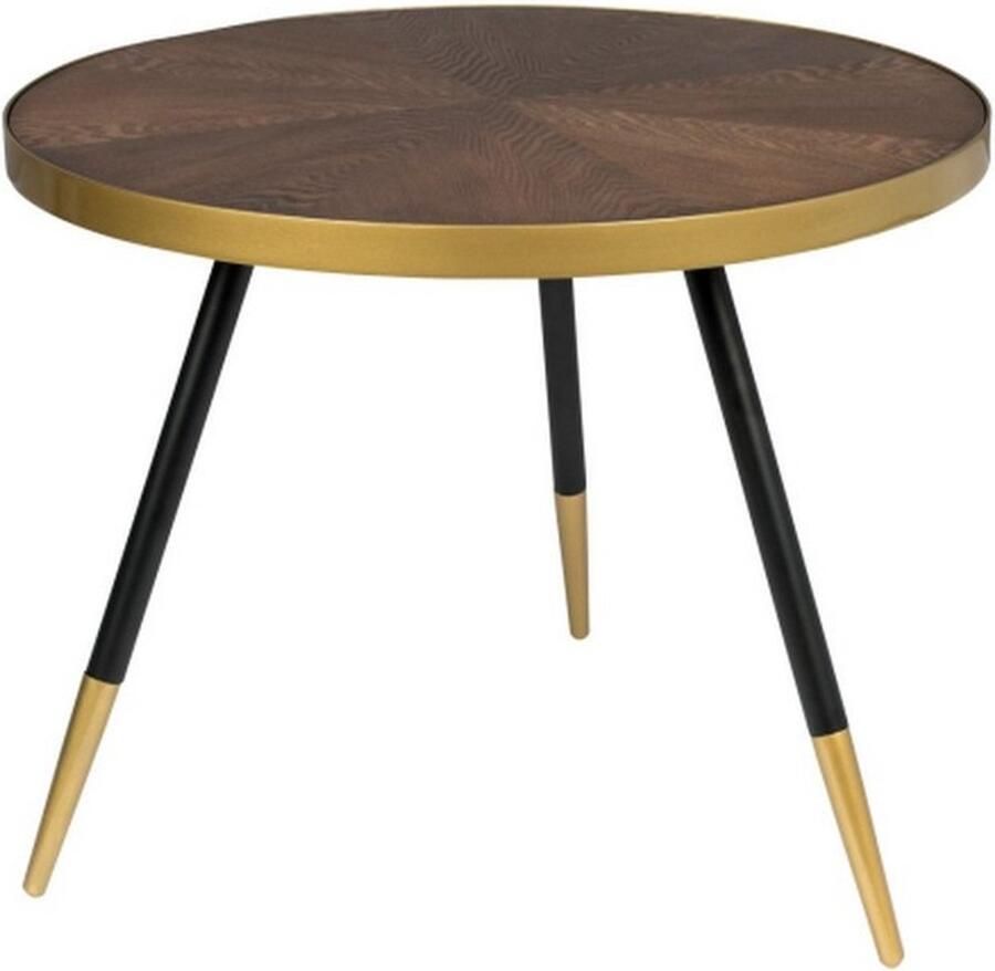 Housecraft Living Housecraft Denise Salontafel Hout Rond 61 cm Bruin Goud