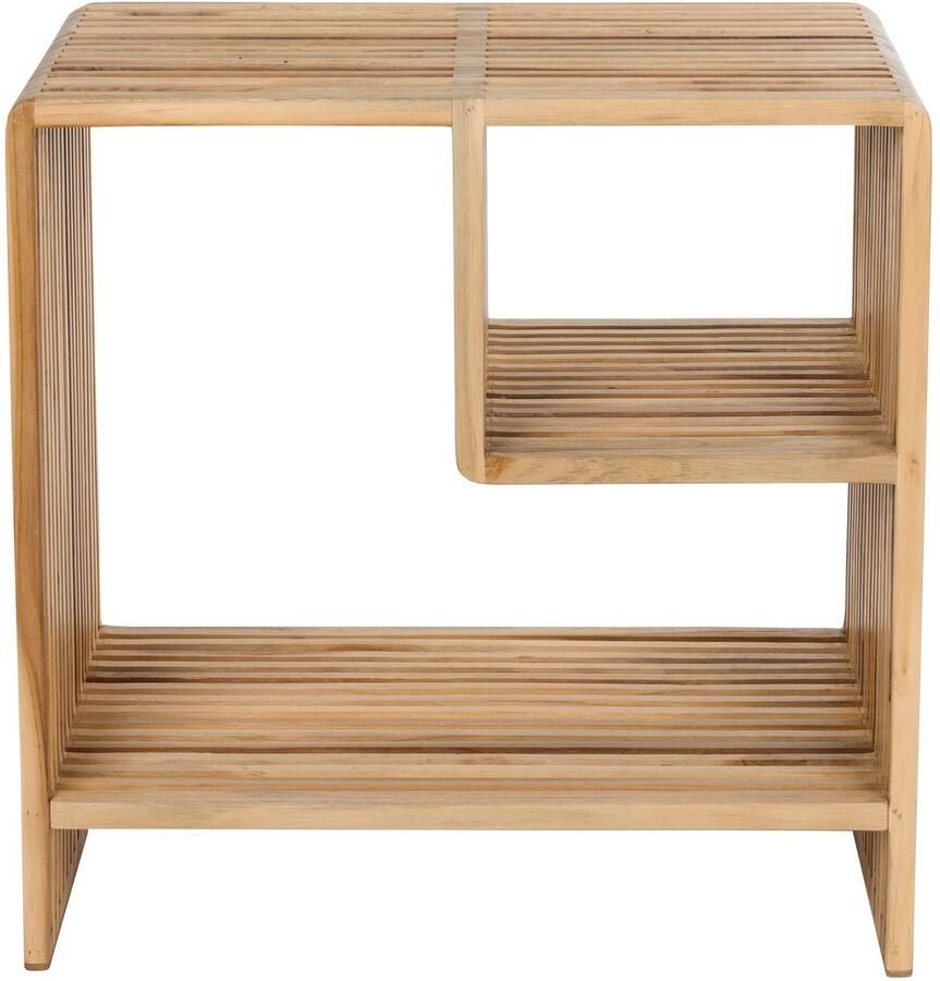 Housecraft living Djia Bijzettafel Nachtkastje Teak Hout Bruin}