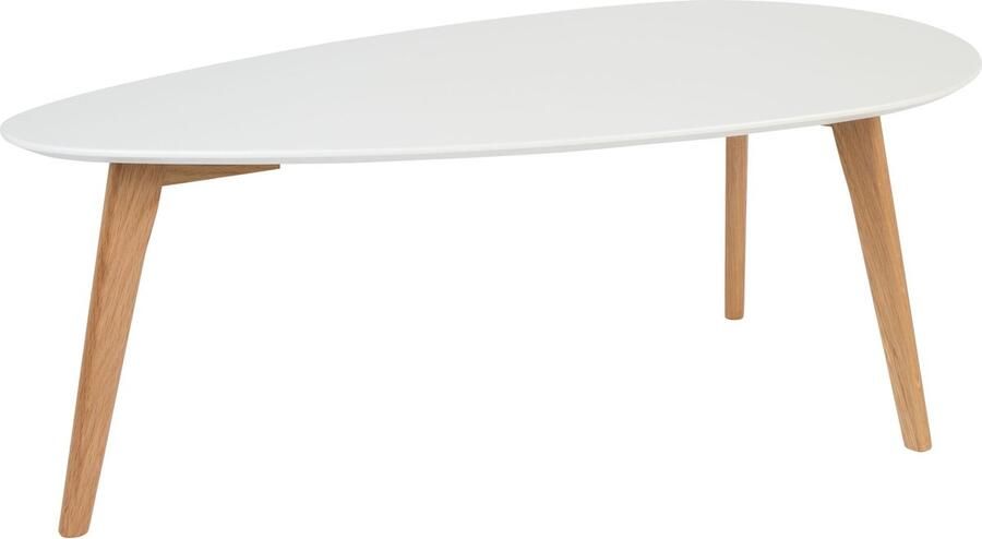 Housecraft Living Housecraft Drop Bijzettafel Ovaal Hout Wit Set van 2 - Foto 3