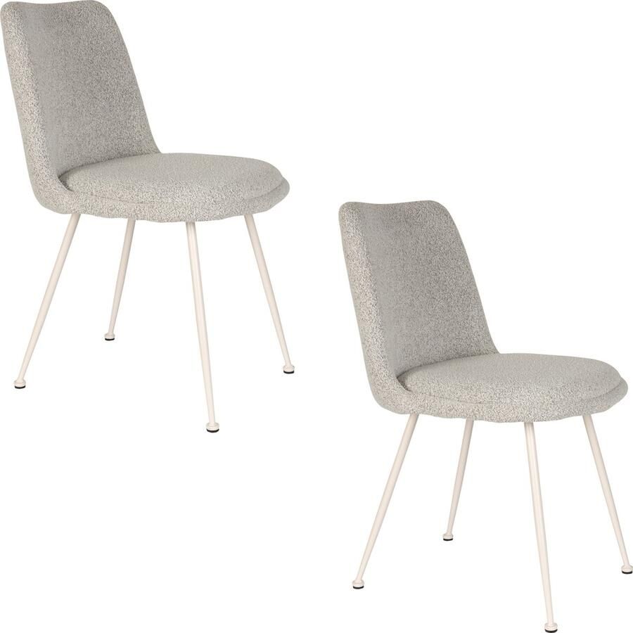 Housecraft Living Housecraft Fijs Eetkamerstoelen Taupe Set van 2