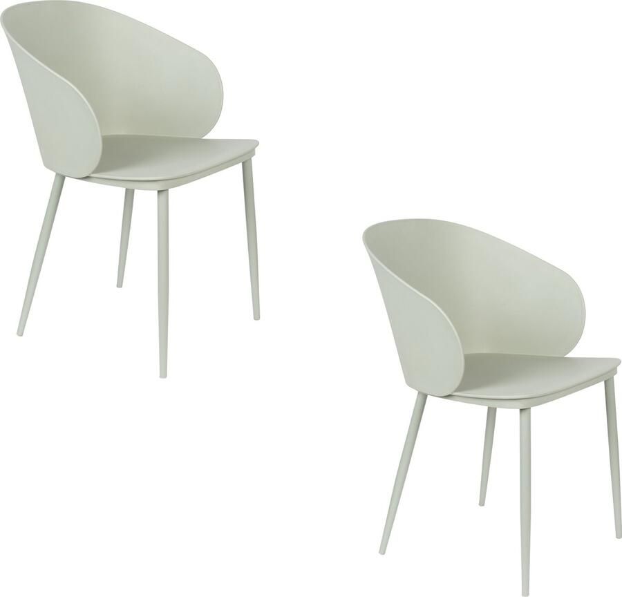 Housecraft Living Housecraft Gigi Eetkamerstoelen met armleuning Mintgroen Set van 2