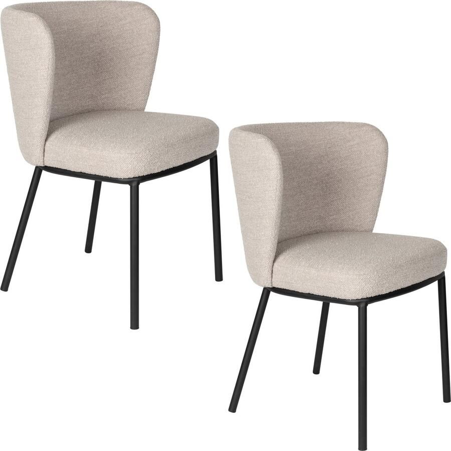 Housecraft Living Housecraft Guus Eetkamerstoelen Beige Set van 2