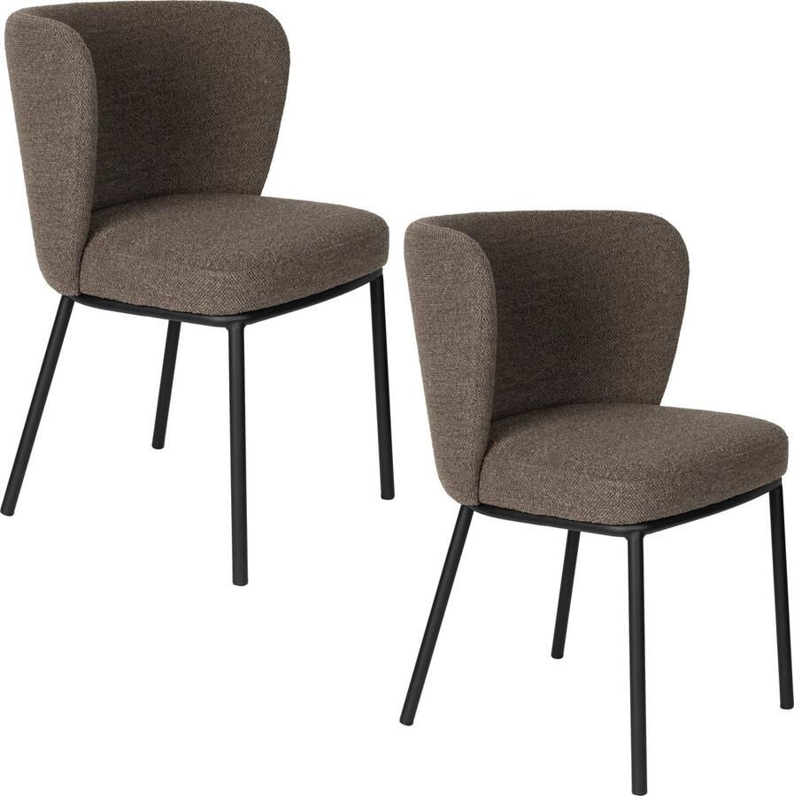 Housecraft Living Housecraft Guus Eetkamerstoelen Bruin Set van 2