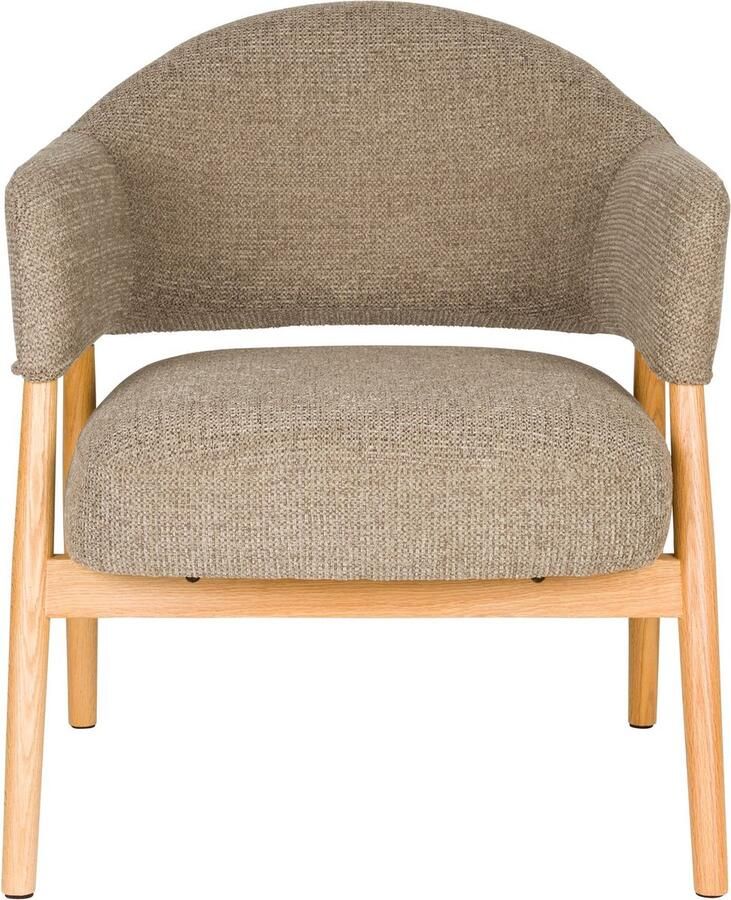 Housecraft living Indy Fauteuil met armleuning Donker bruin donker Beige
