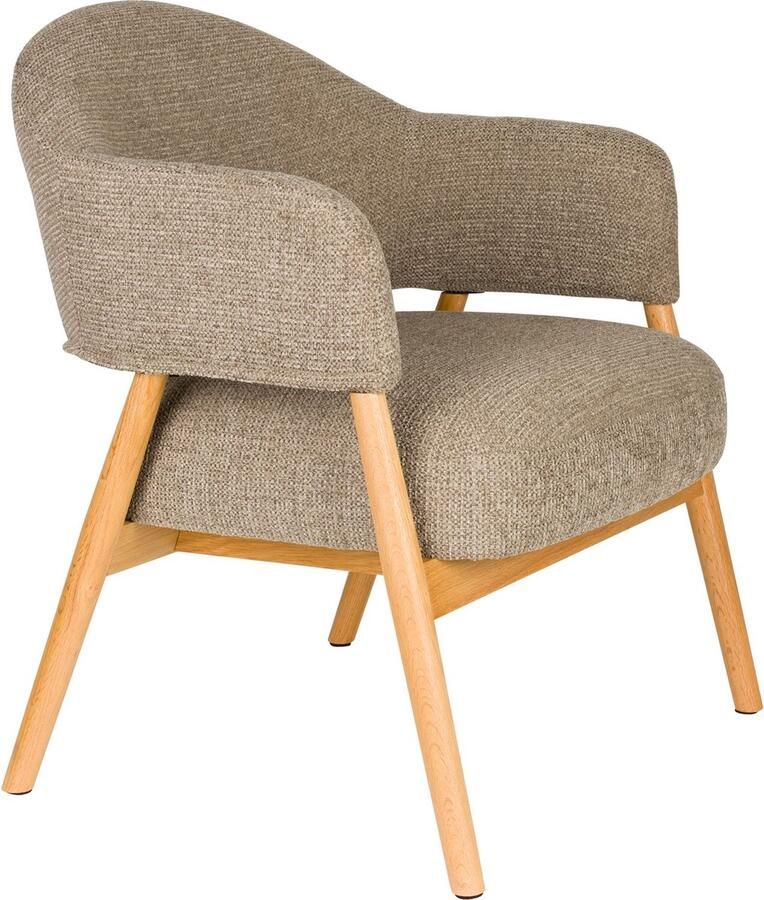 Housecraft living Indy Fauteuil met armleuning Donker bruin donker Beige - Foto 2
